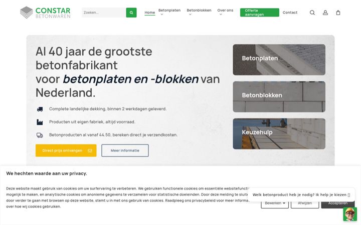 Screenshot of constar.nl