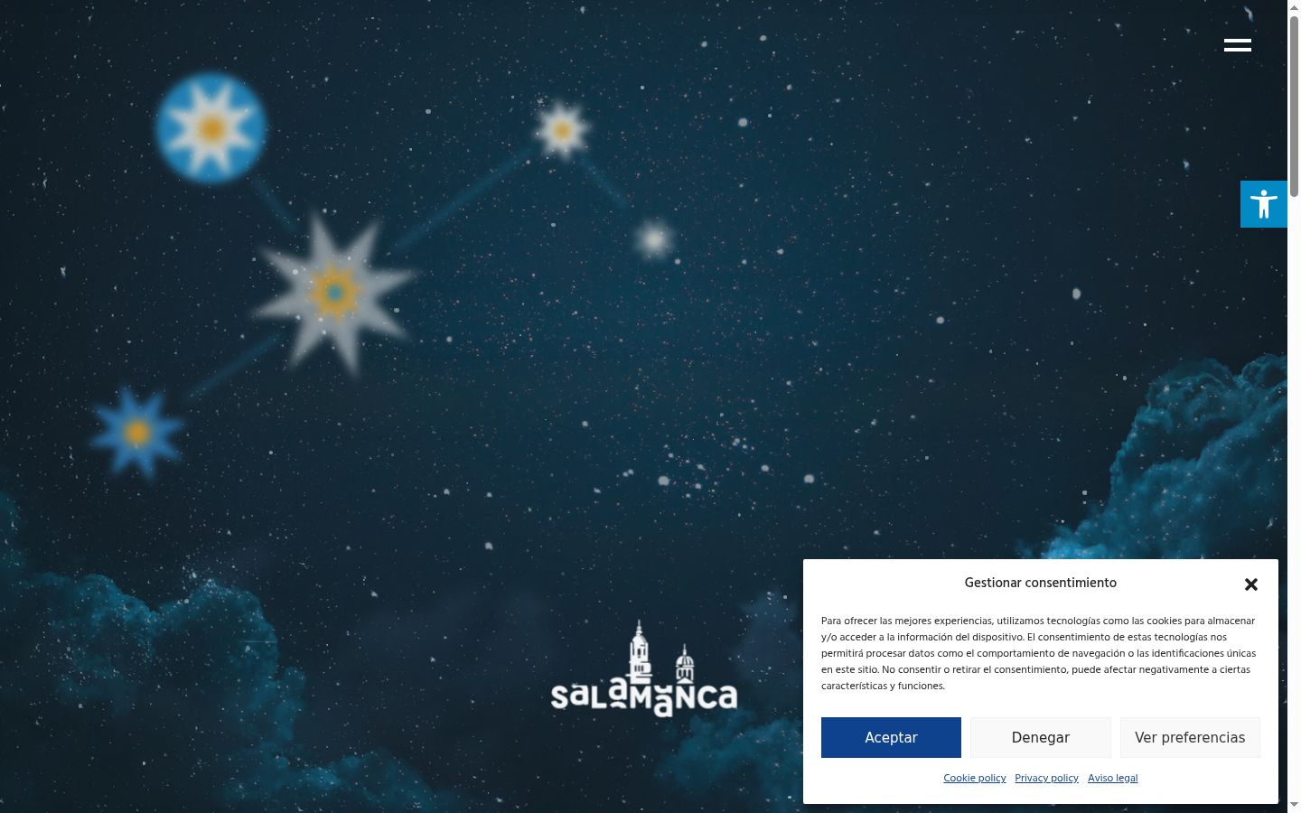 Capture d'écran de la bannière de consentement affichée avant toute interaction