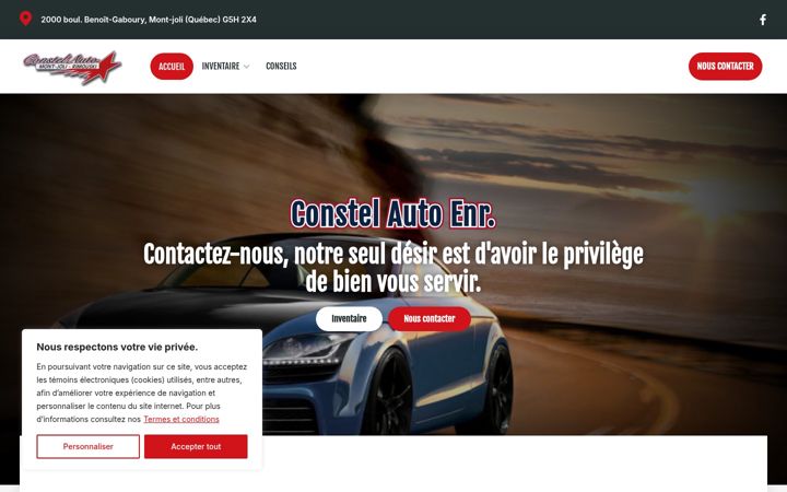 Screenshot von constelauto.ca