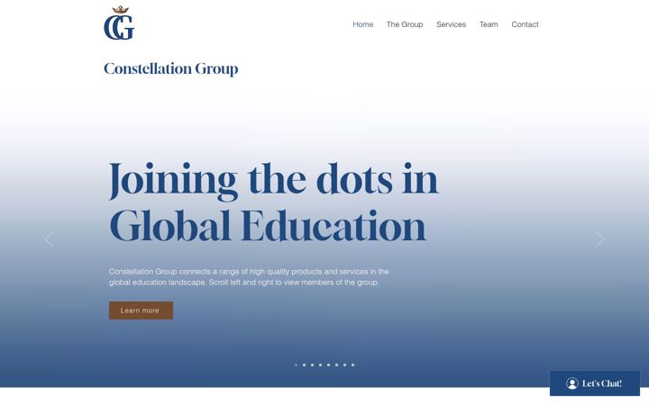 Ekrānuzņēmums no constellationgroup.co.uk