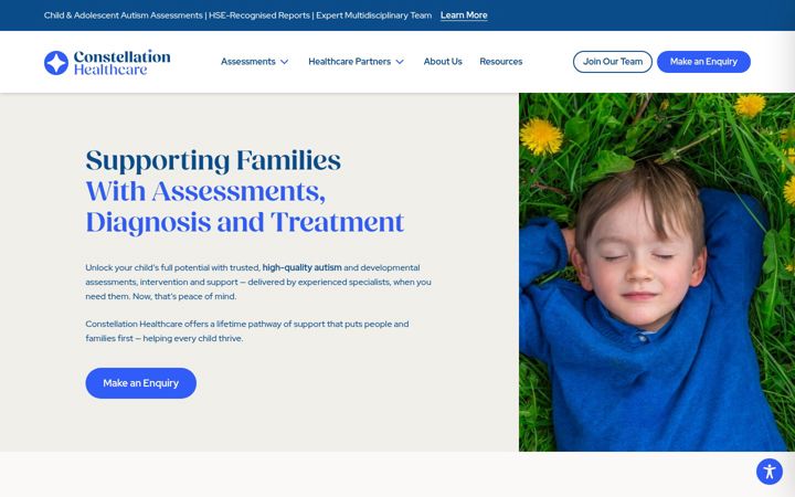 Skærmbillede af constellationhealthcare.ie