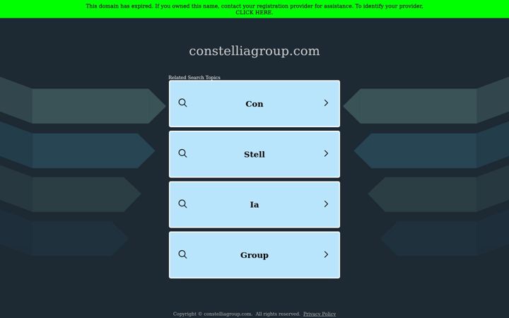 Snimka zaslona za constelliagroup.com