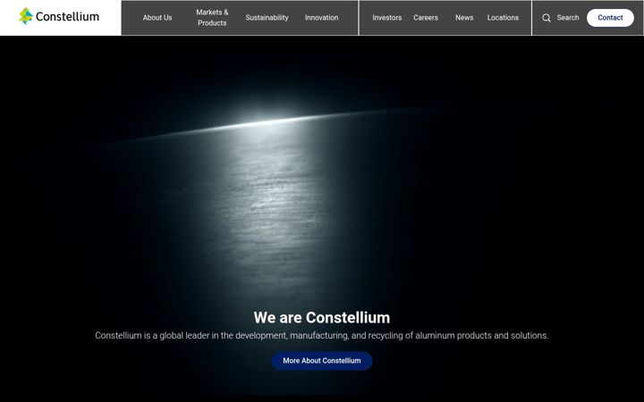 Screenshot of constellium.com