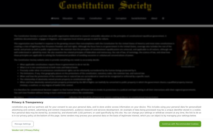 Ekrānuzņēmums no constitution.org