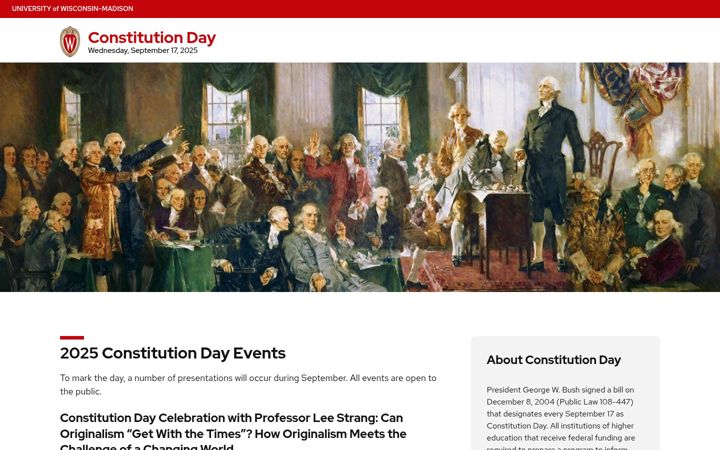 Screenshot of constitution.wisc.edu