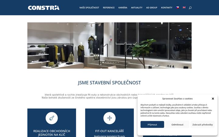 Screenshot van constra.cz