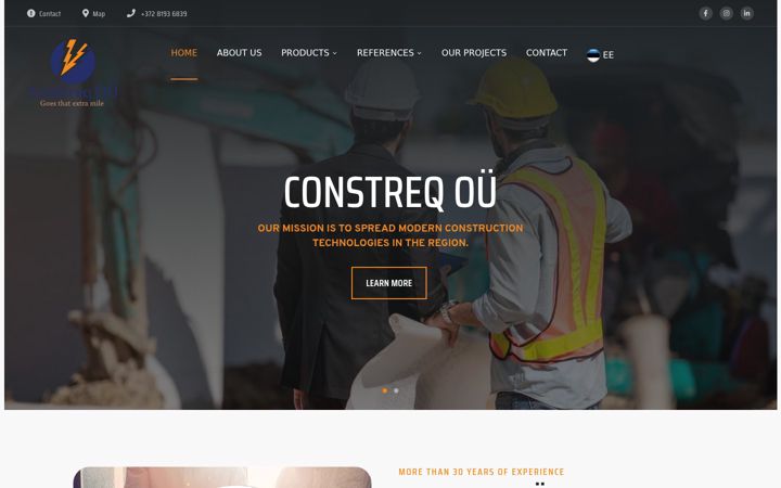Screenshot of constreq.eu