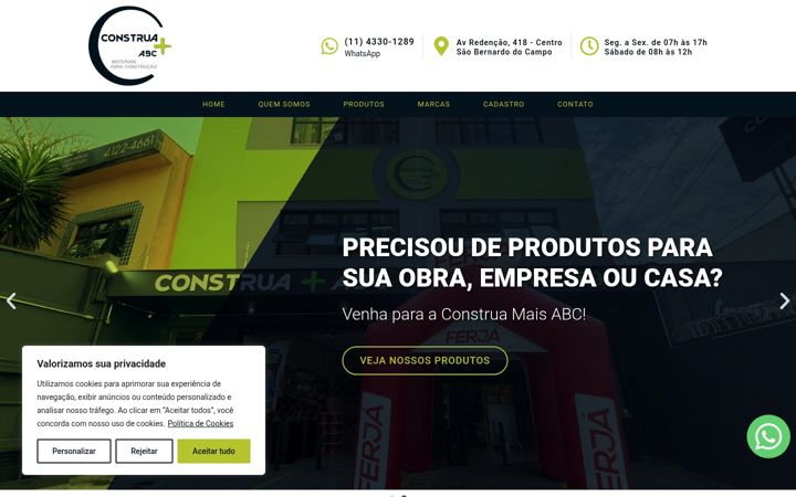 Screenshot of construamaisabc.com.br