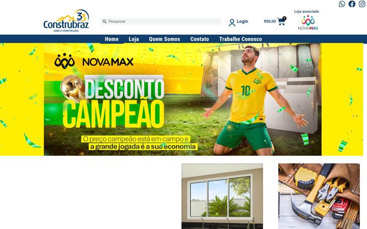 Captură de ecran a construbraz.com.br