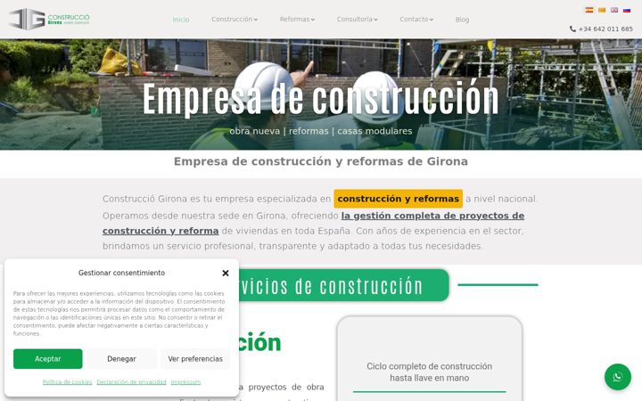 Skjermbilde av construcciogirona.es