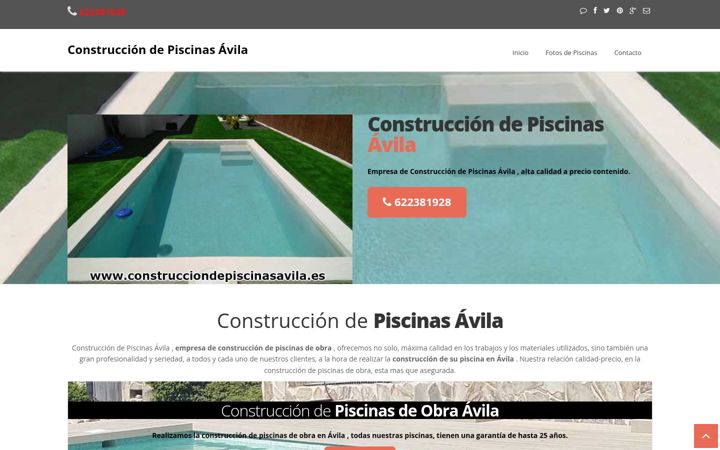 Screenshot of construcciondepiscinasavila.es