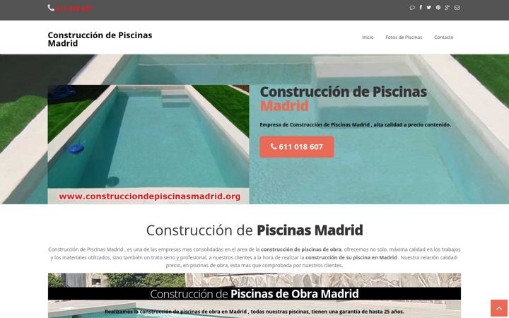 Screenshot di construcciondepiscinasmadrid.org