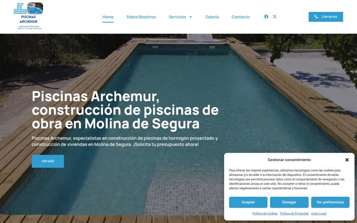 Screenshot of construcciondepiscinasmurcia.es