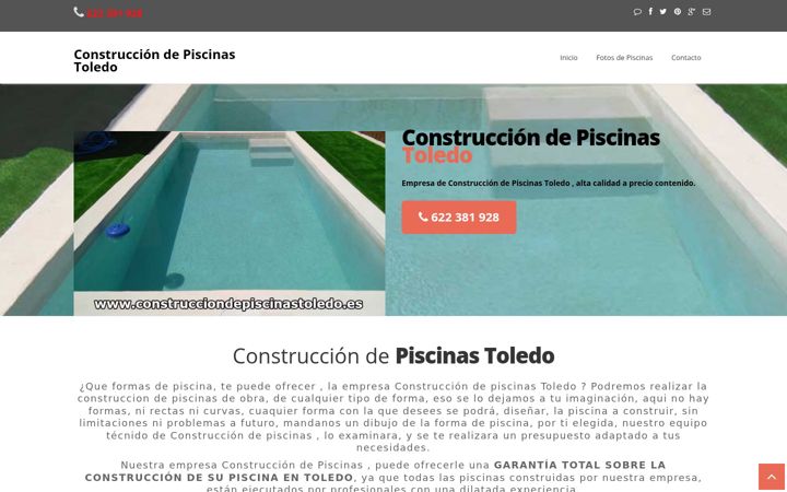 Screenshot of construcciondepiscinastoledo.es