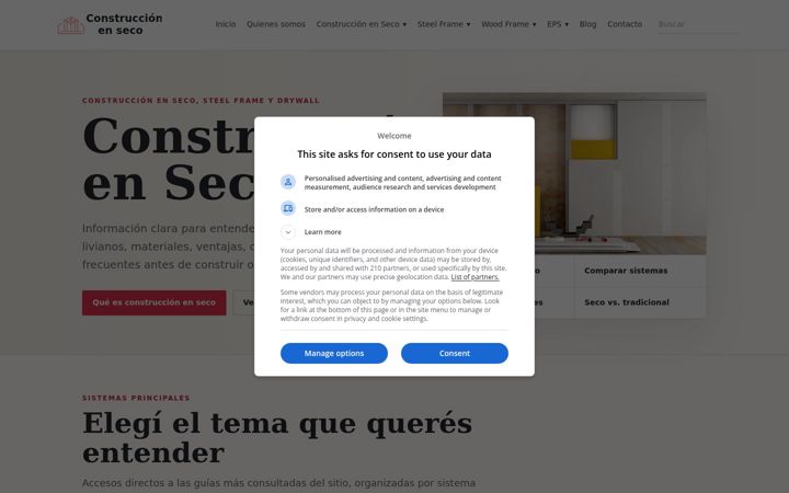 Screenshot of construccionenseco.net