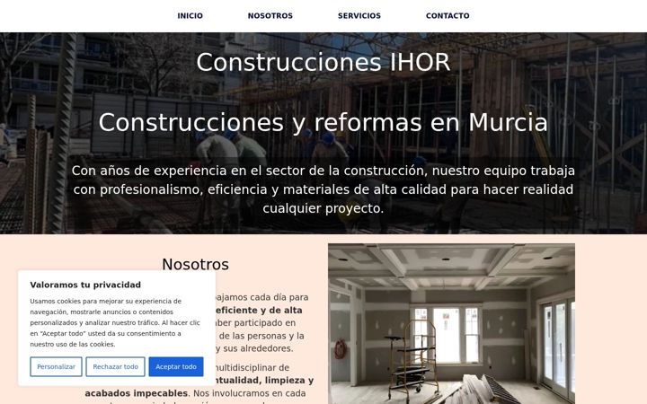 Screenshot of construcciones-ihor.es