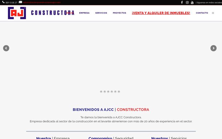 Screenshot of construccionesajcc.com