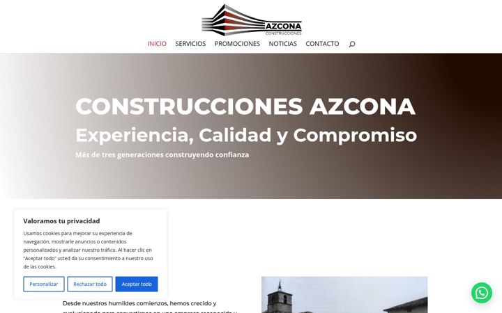 Screenshot ta' construccionesazcona.es