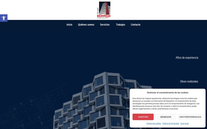 Snímek obrazovky construccionesbermejo.es