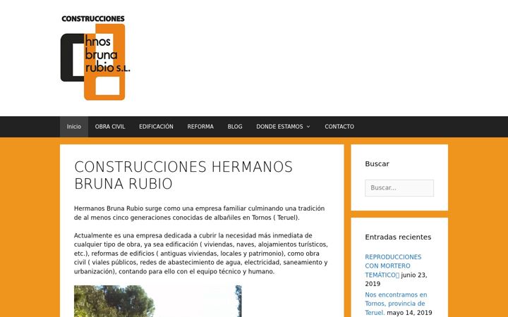 Snímek obrazovky construccionesbrunarubio.es