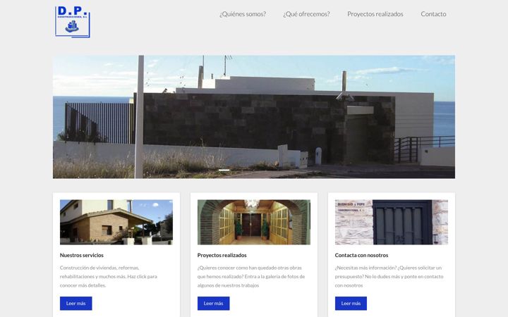 Screenshot ta' construccionesdyp.es