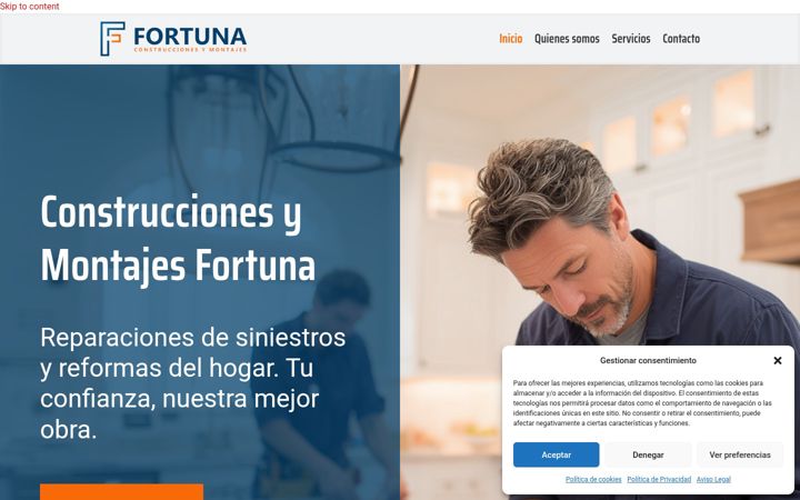 Screenshot of construccionesfortuna.com