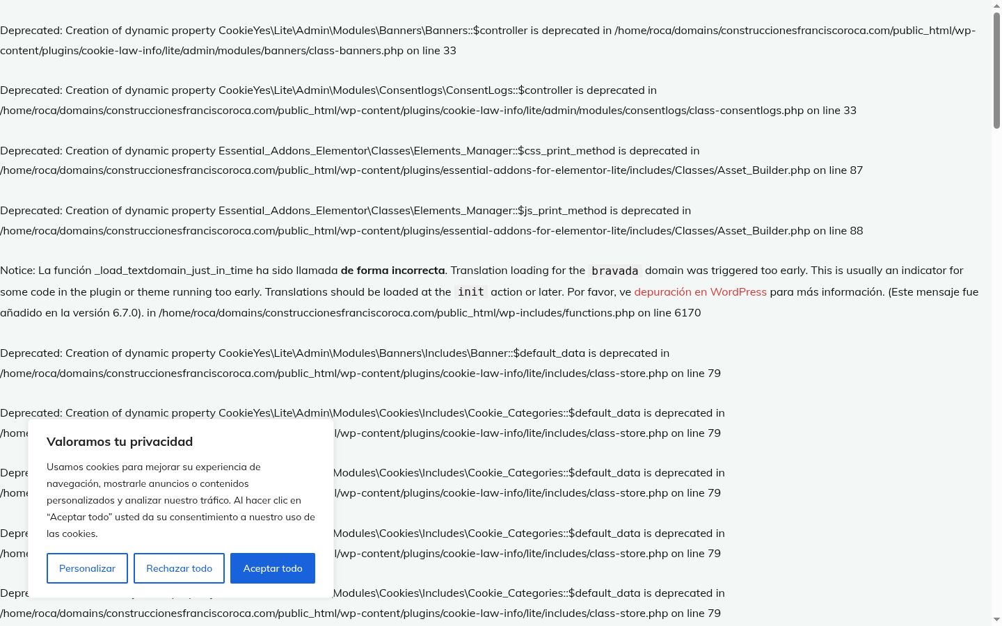 Screenshot van de toestemmingsbanner zoals getoond vóór enige interactie