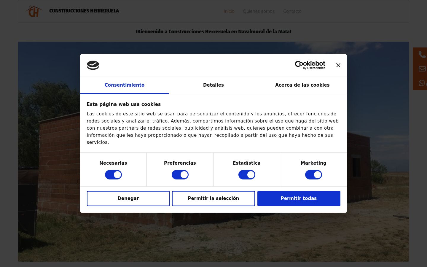 Screenshot del banner di consenso mostrato prima di qualsiasi interazione