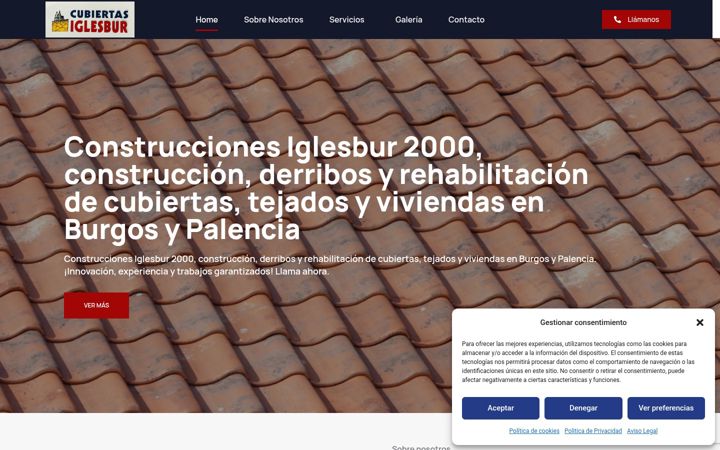 Screenshot of construccionesiglesbur2000.com