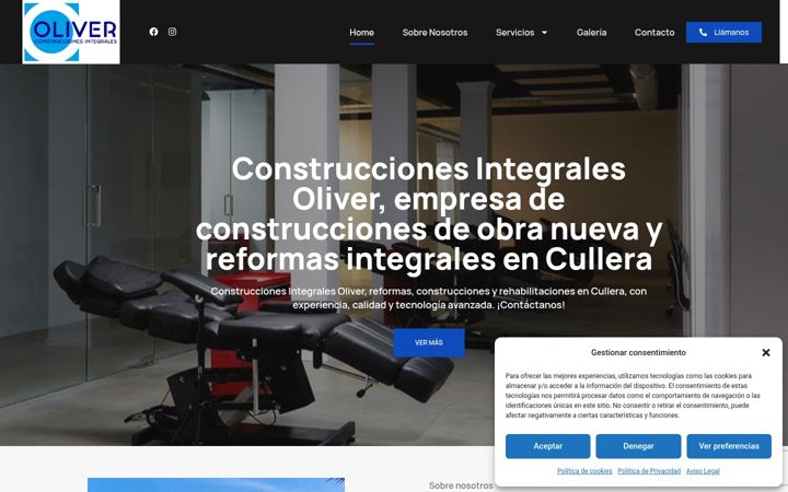 Screenshot of construccionesintegralesoliver.com