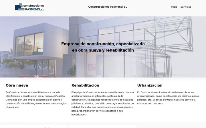 Screenshot του construccionesirasmendi.es