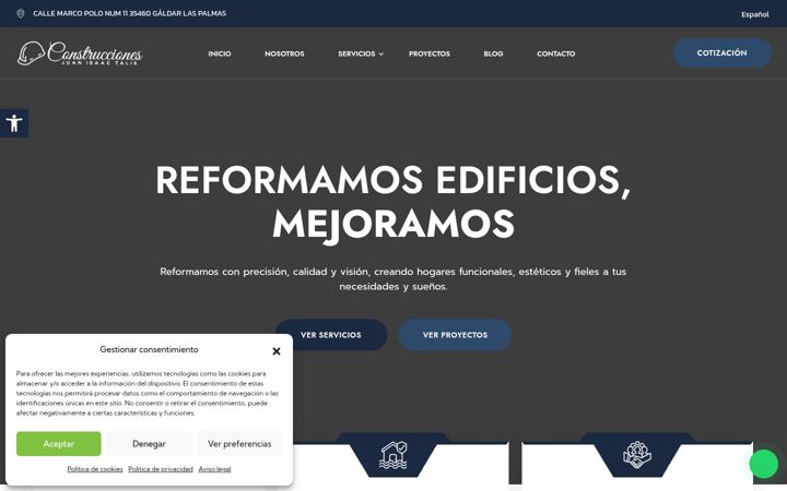 Screenshot of construccionesjuanisaactalis.com