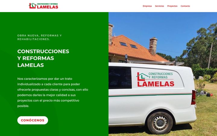 Screenshot του construccioneslamelas.es