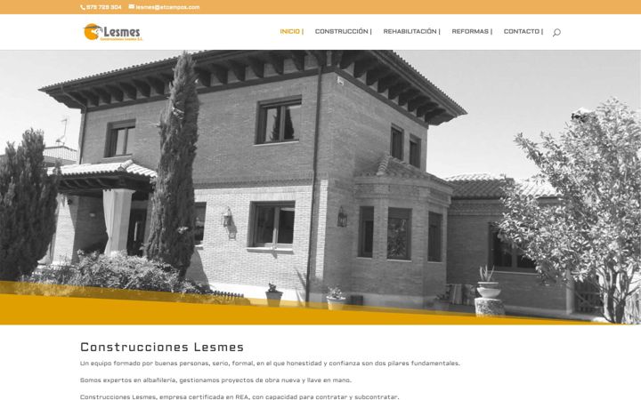 Screenshot του construccioneslesmes.es