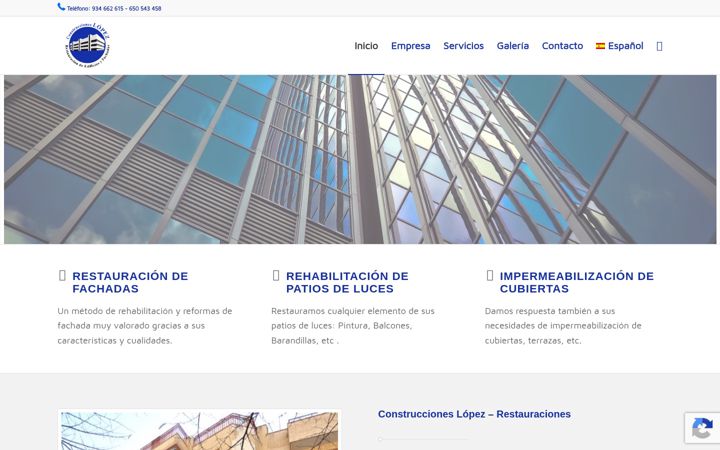 Screenshot of construccioneslopezscp.com