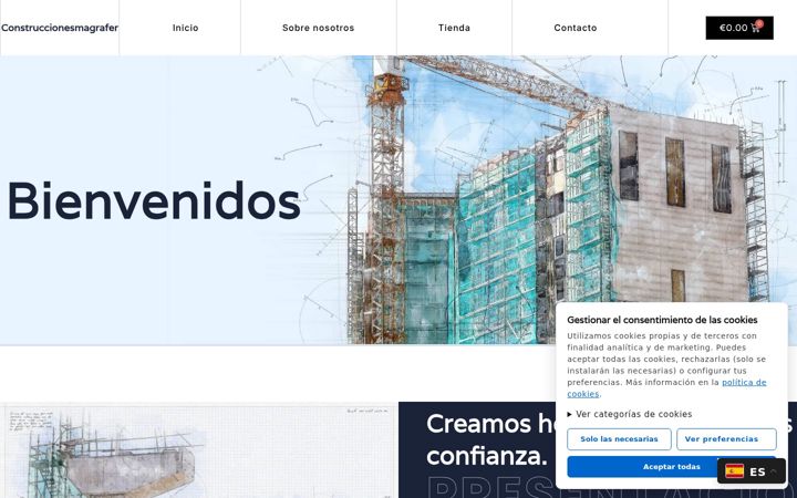 Screenshot of construccionesmagrafer.com