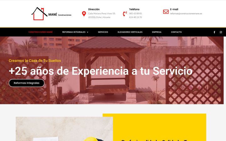 Screenshot του construccionesmane.es