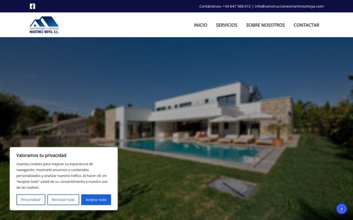 Screenshot of construccionesmartinezmoya.com