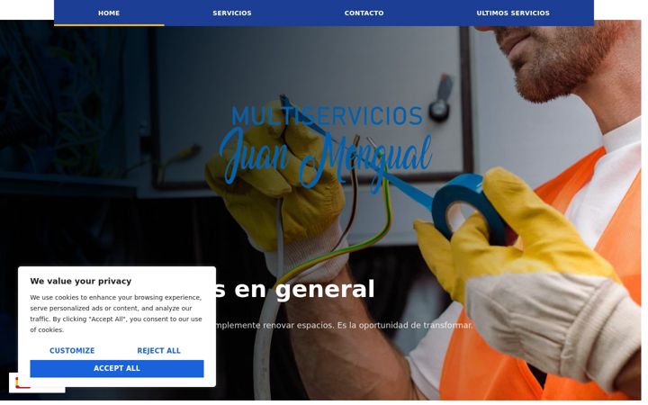Screenshot of construccionesmengual.com