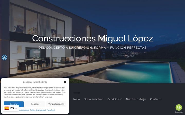 Screenshot of construccionesmiguellopez.com