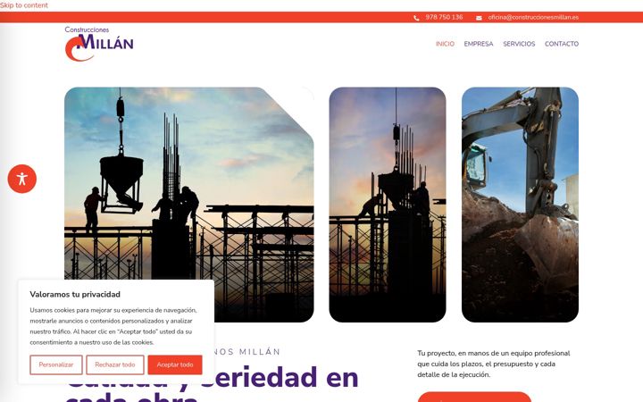 Screenshot von construccionesmillan.es