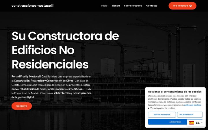 Screenshot of construccionesmostacelli.com
