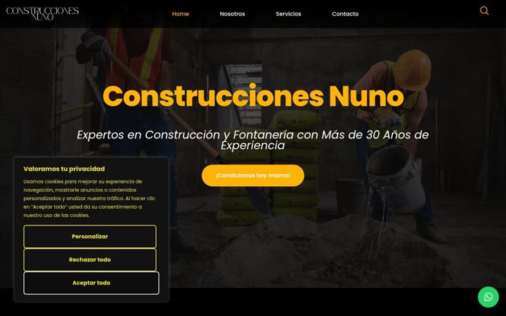 Screenshot of construccionesnuno.com