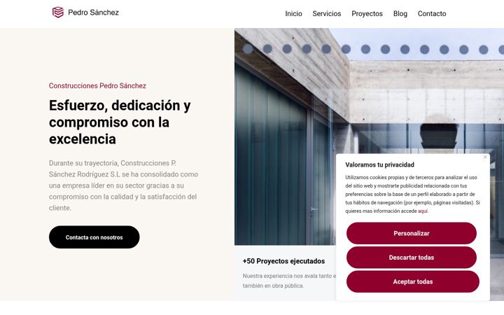 Screenshot von construccionespedrosanchez.es