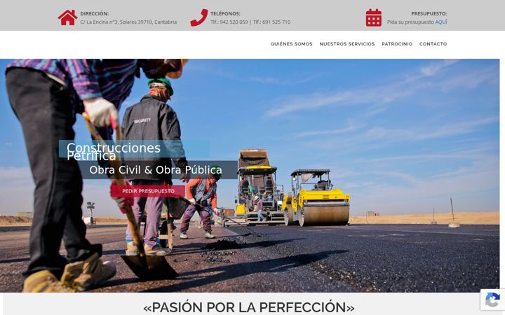 Screenshot of construccionespetrifica.com