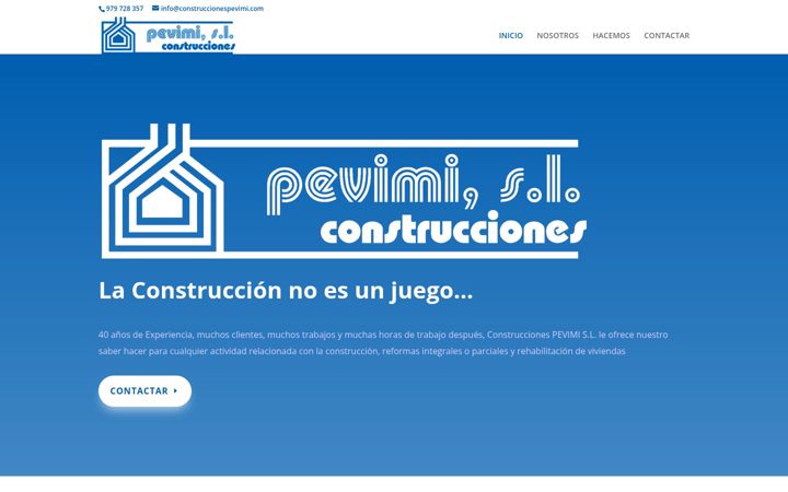 Screenshot of construccionespevimi.com