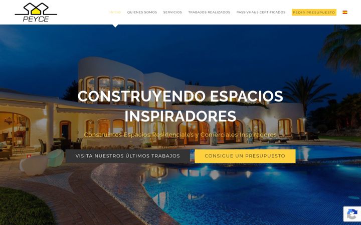 Screenshot of construccionespeyce.com