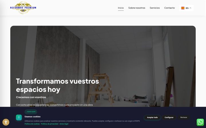 Screenshot of construccionespremium.com