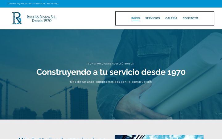 Screenshot of construccionesrosellobiosca.com