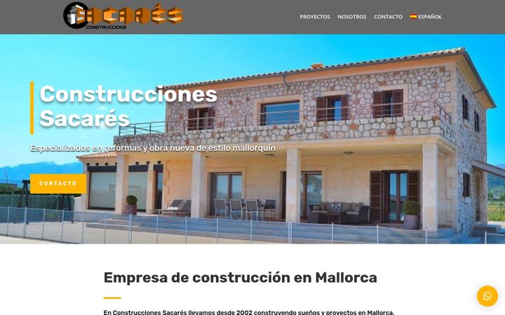 Screenshot of construccionessacaresmallorca.com